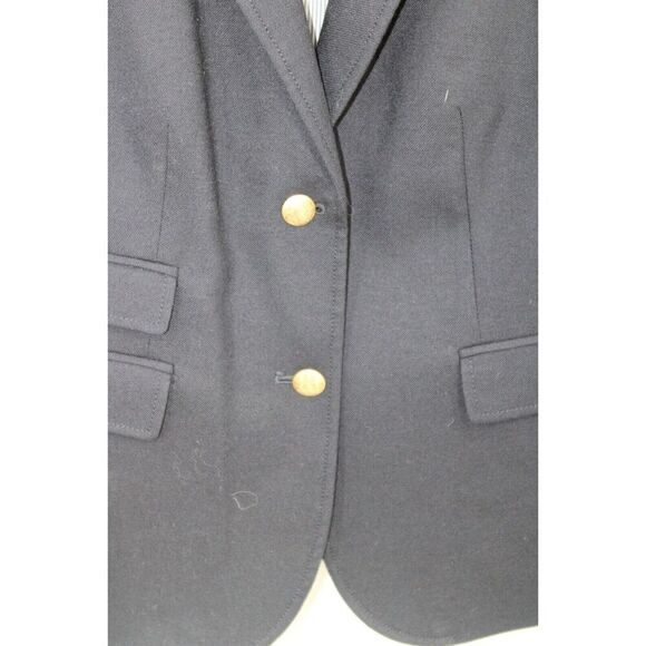 J. Crew Schoolboy Wool Stretch Blazer in Navy Style 03171 Size 8 Gold Buttons - Picture 3 of 9
